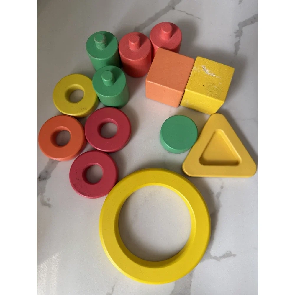 Lovevery Wooden Replacement Pieces Stacking Rings Blocks Geo Puzzle Play Kits